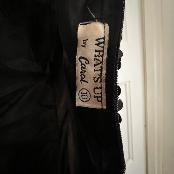 Vintage bombshell black sequin strapless gown VLV - Picture 4 of 5